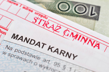 mandat karny © Tomasz Warszewski