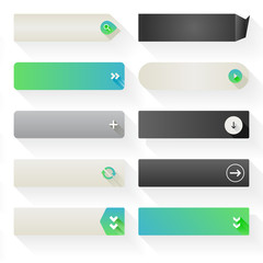 Flat Web Button Elements