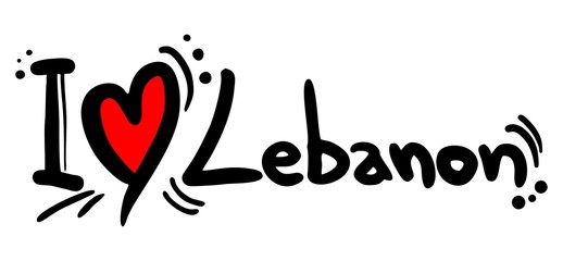 Fototapeta na wymiar I love Lebanon