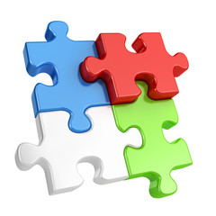 Teamwork concept - Puzzle