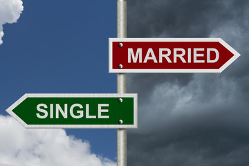 Obraz premium Married versus Single