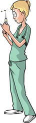 Nurse with syringe