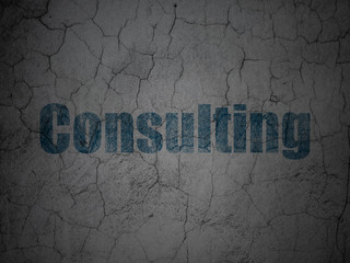 Finance concept: Consulting on grunge wall background