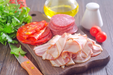 salami and bacon