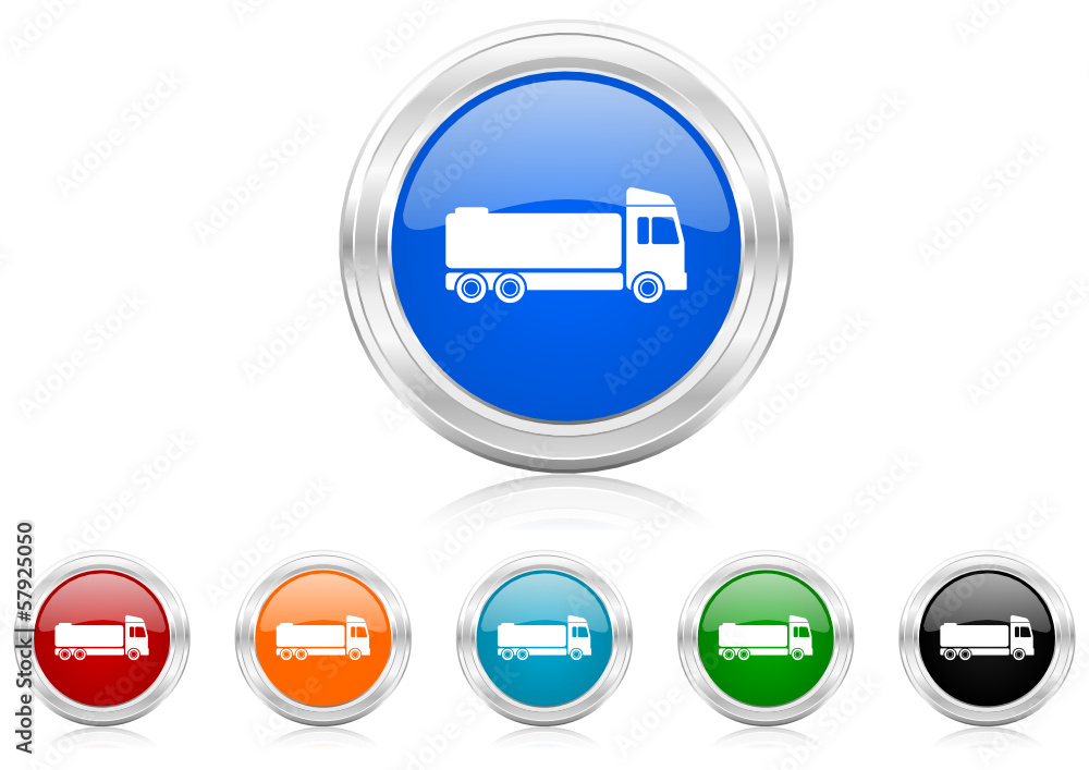Fototapete truck icon vector set