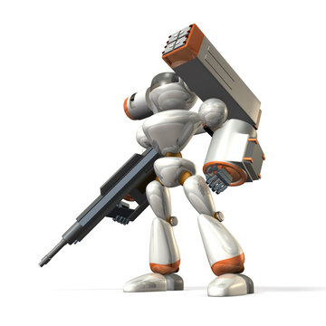 Combat robot on science fiction