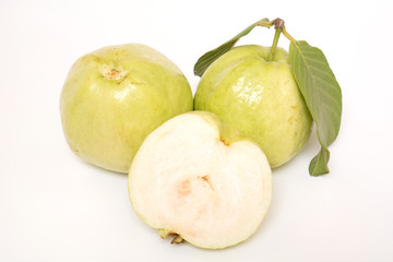 Fresh Guava isolated on white