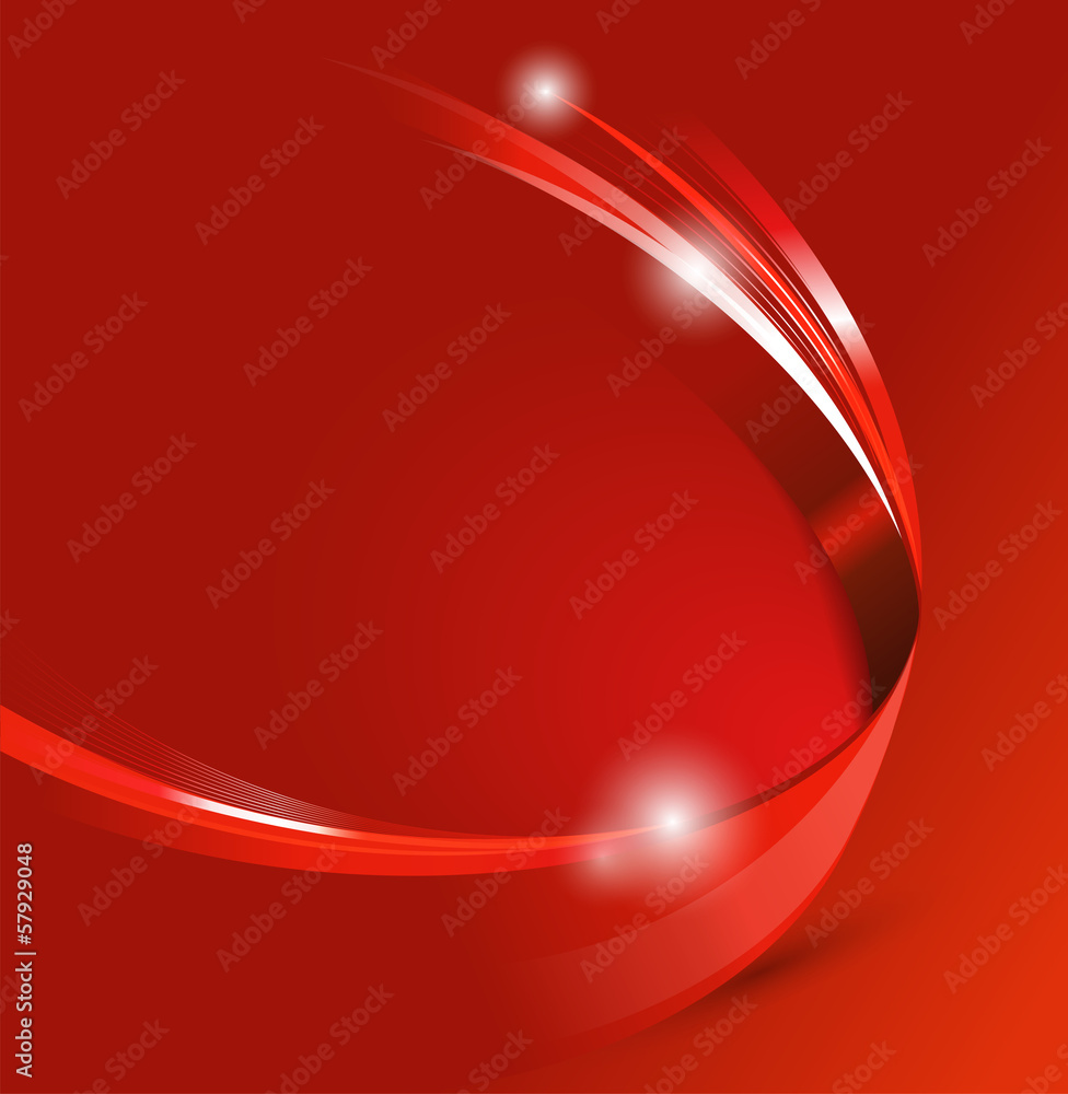 Aufkleber Universal red abstract vector background with 3D effect