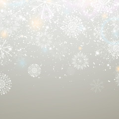 Vector Christmas Background with Snowflakes