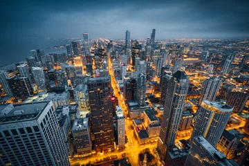 Fotobehang Skyline van Chicago © Beboy
