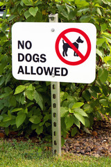 No Dogs Allowed Sign
