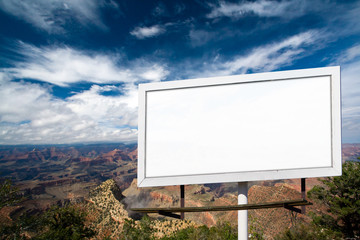 Blank Billboard Sign at the Grand Canyon