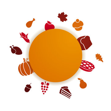 Vector Illustration of Stylized Thanksgiving Background