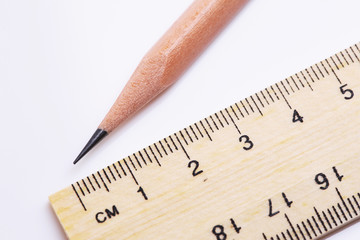 Ruler and pencil