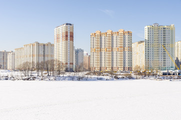 The construction of new residential buildings in Moscow