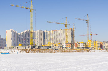 The construction of new residential buildings in Moscow