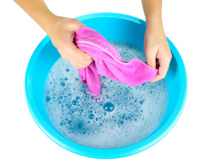 Hand wash isolated on white