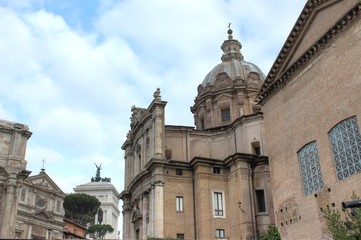Fototapeta na wymiar Santi Luca e Martina Forum Romanum Rzym