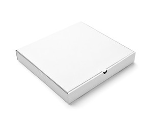 white box pizza food container template blank package