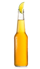 bottle of beer with lime