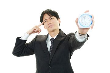 遅刻するビジネスマン