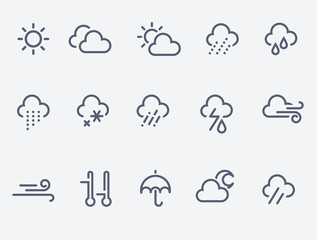 weather icons - obrazy, fototapety, plakaty