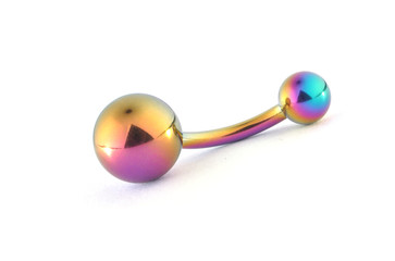 Piercing on white