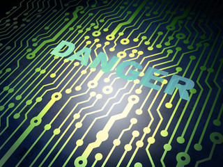 Protection concept: circuit board with Danger
