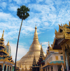 Fototapeta premium Shwedagon Pagoda, Yangon, Myanmar.