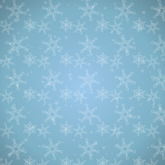 blue christmas background with stars and snowflakes