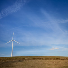 wind power mill in sky
