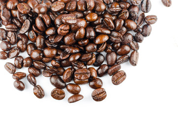 coffee beans on white background