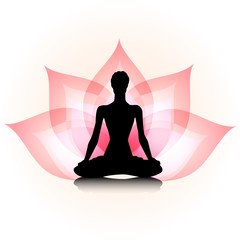 Fototapeta na wymiar Yoga-lotus