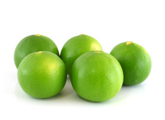 Fresh lime  Isolated on white background