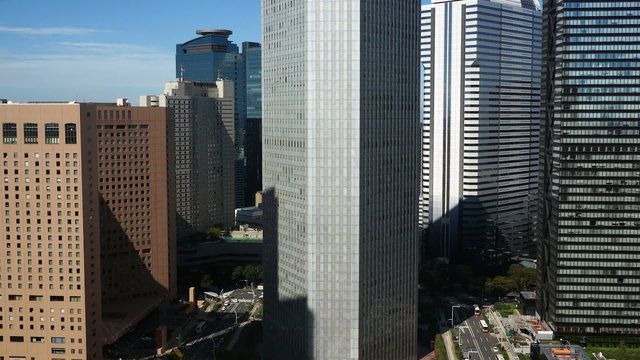 大都市東京イメージ 新宿高層ビル街（インターバル撮影）