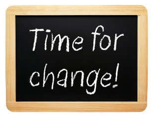 Time for change chalkboard