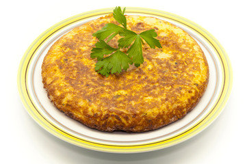 Spanish omelette with parsley