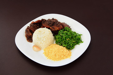 Brazilian Feijoada on a plate