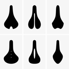 Obraz premium Set of Bike saddles