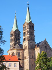Fototapeta na wymiar Katedra w Bambergu w Niemczech - światowego dziedzictwa UNESCO