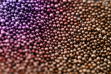 Pile multicolored balls