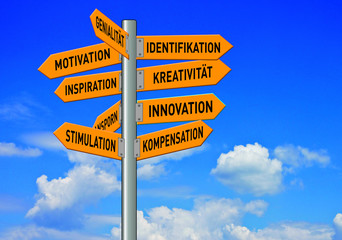 Zukunft, Verkehrszeichen, Leben, Bussines Psyche, Motivation