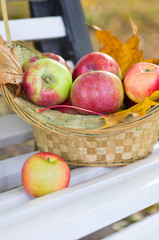 Basket with apples