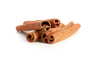 cinnamon isolated on white background