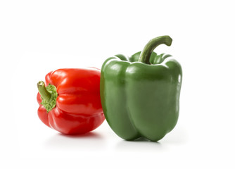 Fresh Red and Green Paprika Fruit
