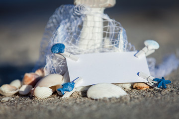 segelurlaub objekte dekoration muscheln sand © juniart