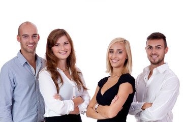 junges erfolgreiches team portrait isoliert