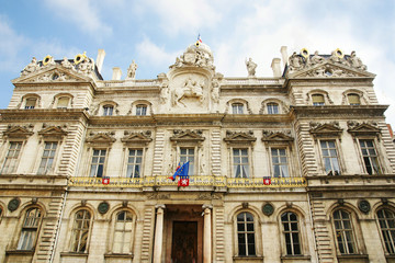 Fototapeta na wymiar Ratusz Lyon Francji