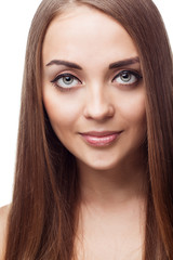 Naklejka premium piękna twarz kobiety