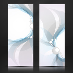 Abstract Blue And Gray Banner.